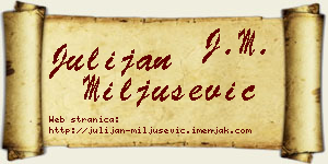 Julijan Miljušević vizit kartica